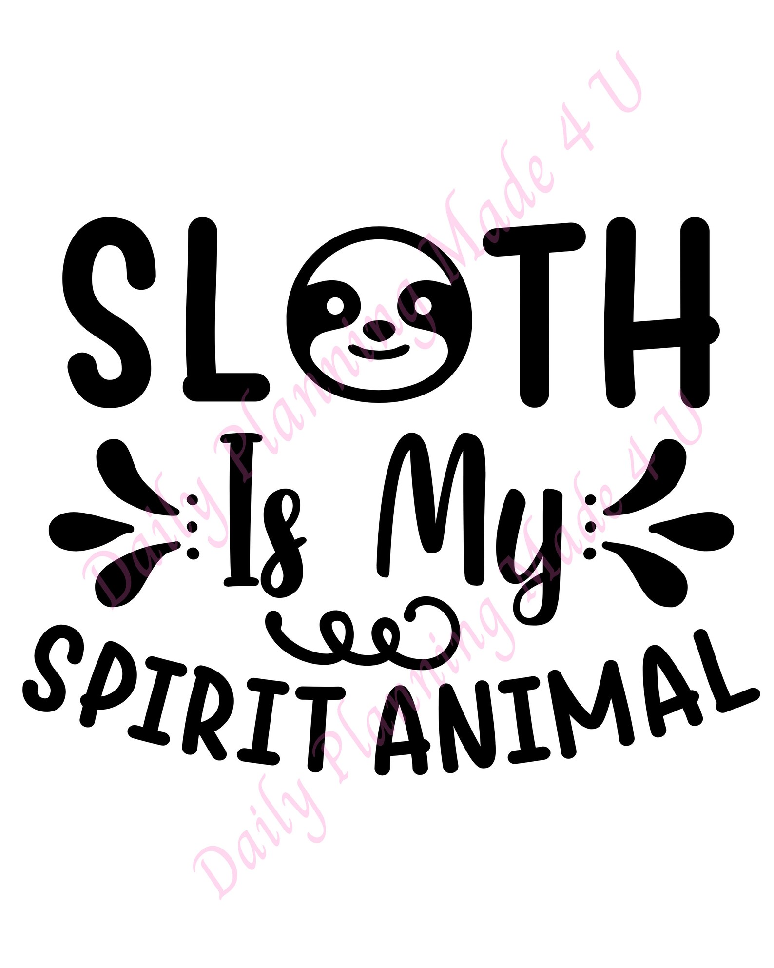 Sloth is My Spirit Animal Svg Cute Funny Sloth Slothlife - Etsy