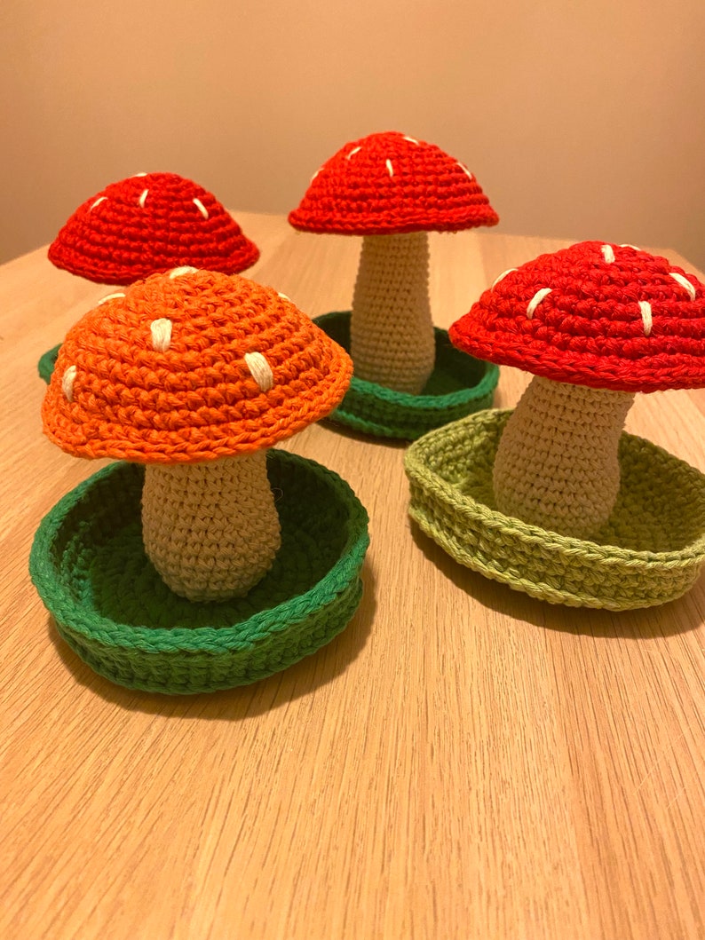 Mushroom Crochet Mushroom Jewelry Organizer Home Decoration Etsy