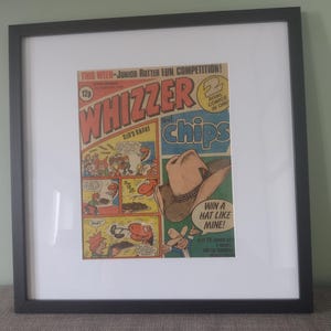 Framed Vintage Whizzer and Chips Comic: February 7th 1981. 45th Anniversary, birthday special celebration.