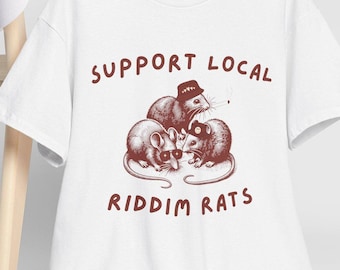 T-shirt Riddim-soutien local riddim rats-edm merch-shirt rave-vêtements drôles de rave