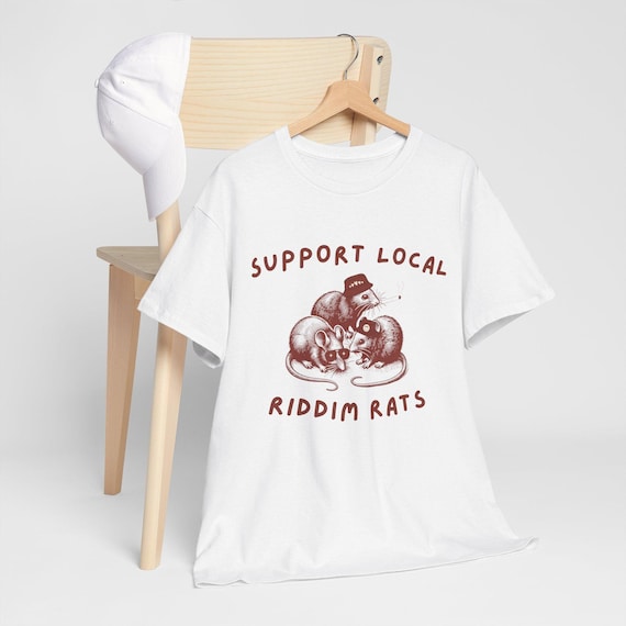 Riddim t-shirt-support local riddim rats-edm merch-rave shirt-funny rave wear