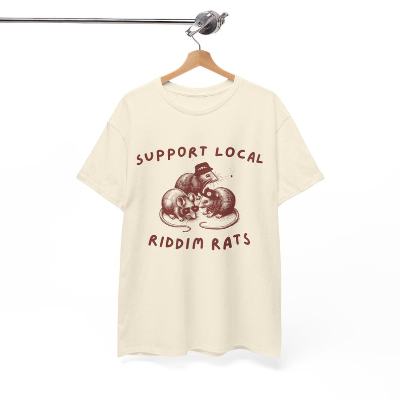Maglietta Riddim - supporta i ratti riddim locali - merchandising EDM - maglietta rave - abbigliamento rave divertente immagine 3
