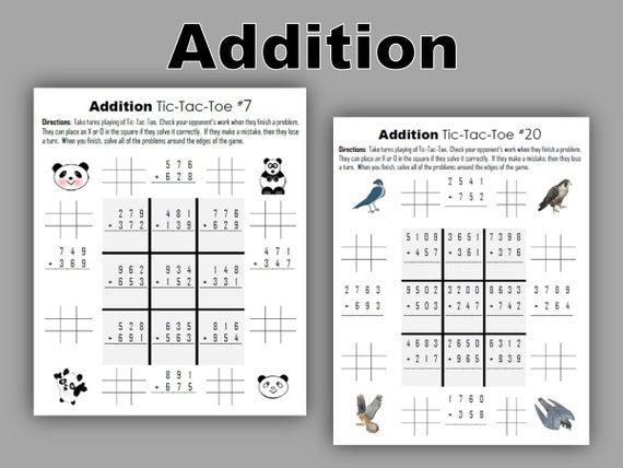 Addition Tic-Tac-Toe