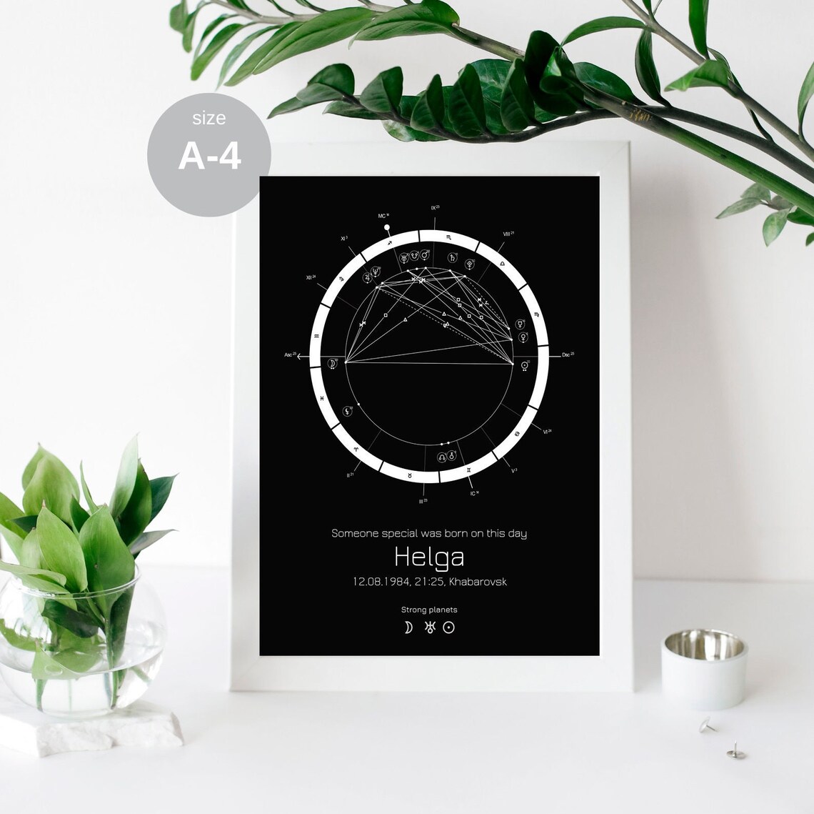 Personalized Birth Chart Natal Chart Astrological Chart Etsy