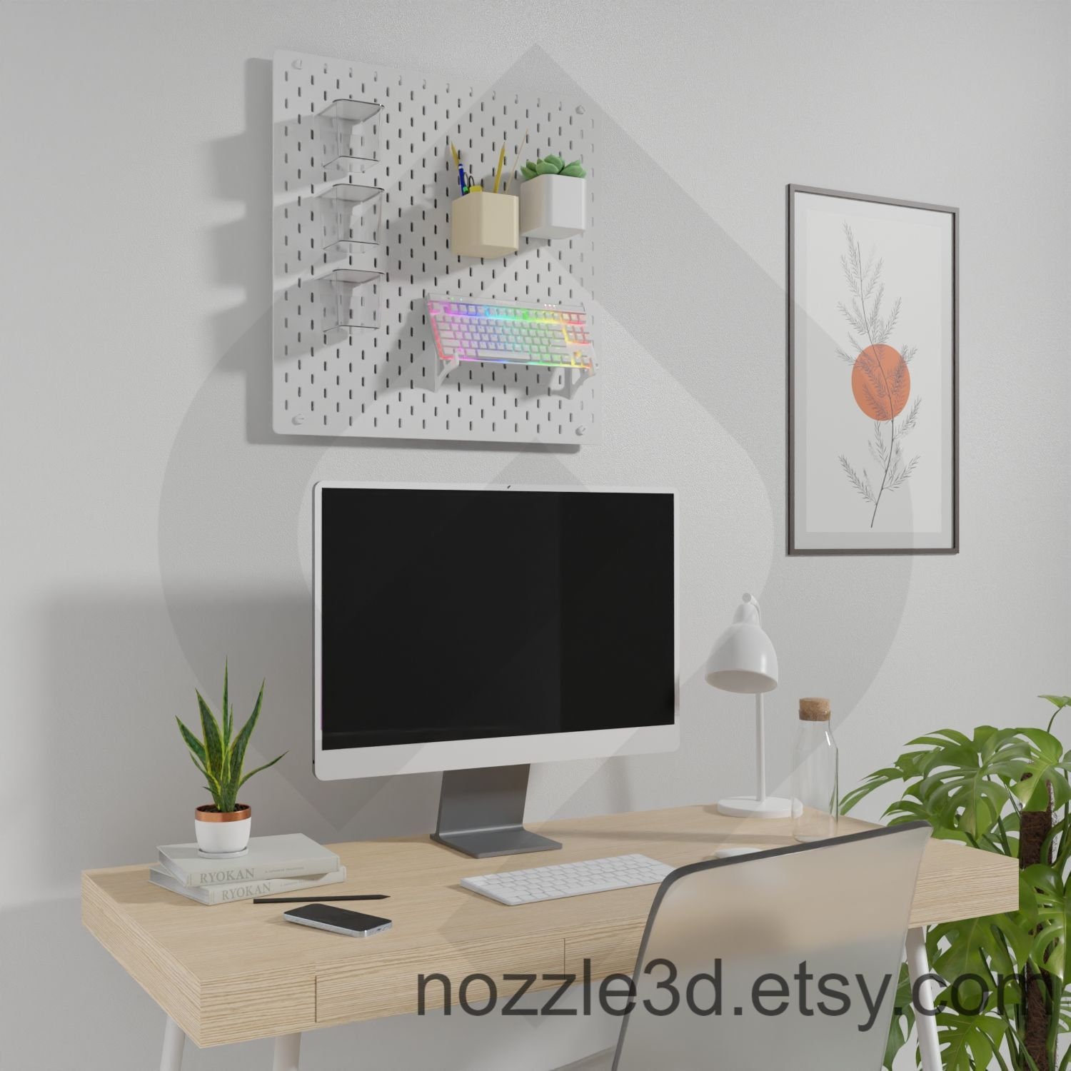 Tastaturständer für IKEA Skadis Lochwand Bundle Zubehör für IKEA Skadis ...