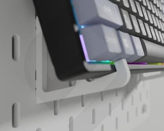 Minimalistischer Tastaturhalter IKEA Skadis | Bundle | Zubehör | Halter für Tastatur, Keyboard, mechanische Tastatur | Tastaturständer