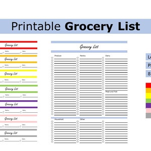 Druckbare Einkaufsliste | Einkaufsliste | Druck zu Hause, Einkaufsplaner, Lebensmittel, Einkaufsplaner