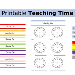 Printable Teaching Time Worksheet | Teaching Time | US Letter Size ...