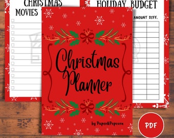 Christmas Planner, Planner, Holiday Planner, XMas Planner, Christmas Binder, Digital Download, PDF, Download, Printable, Christmas Lists