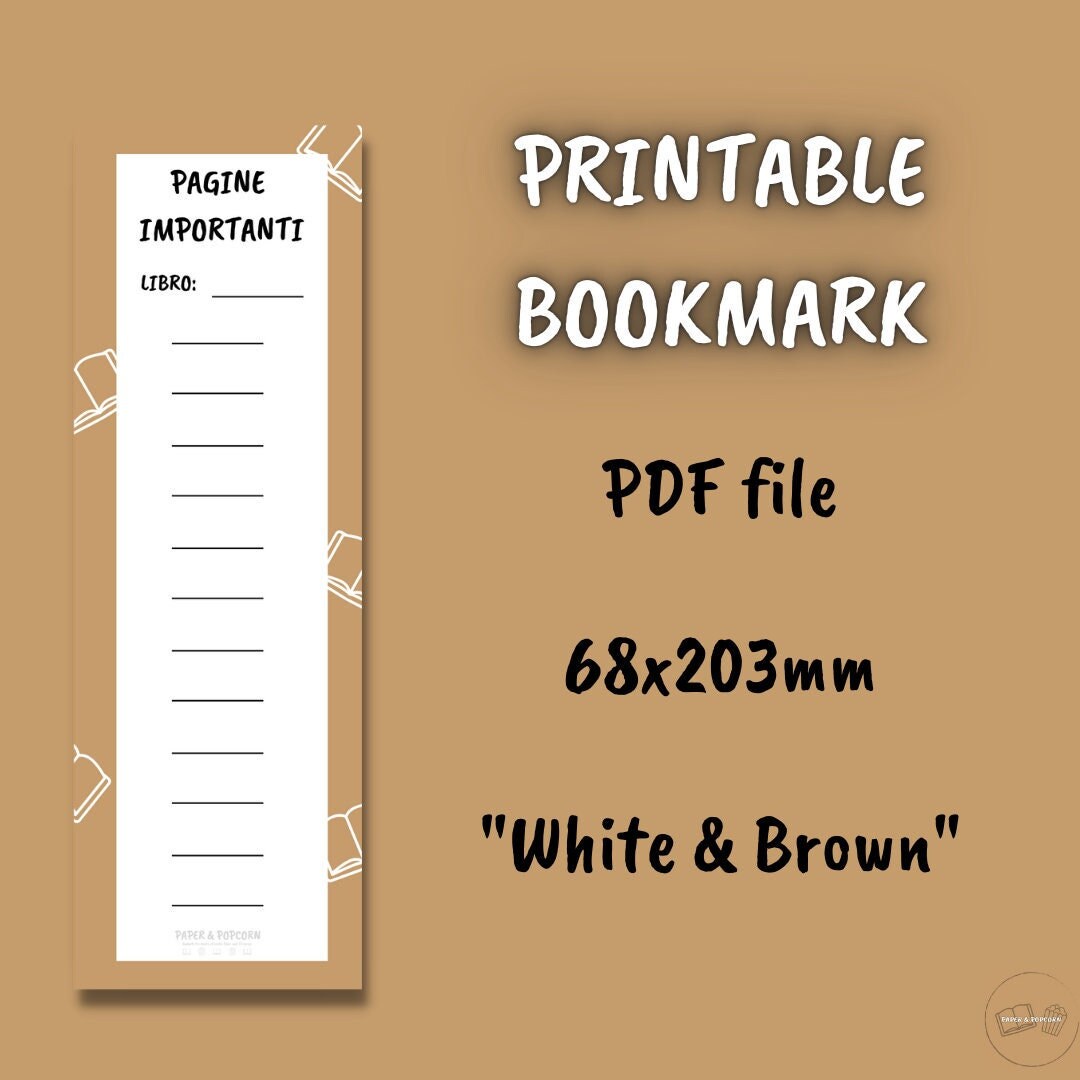 Bookmark, Bookmark, PDF, Instant Download, Printable Bookmark ...