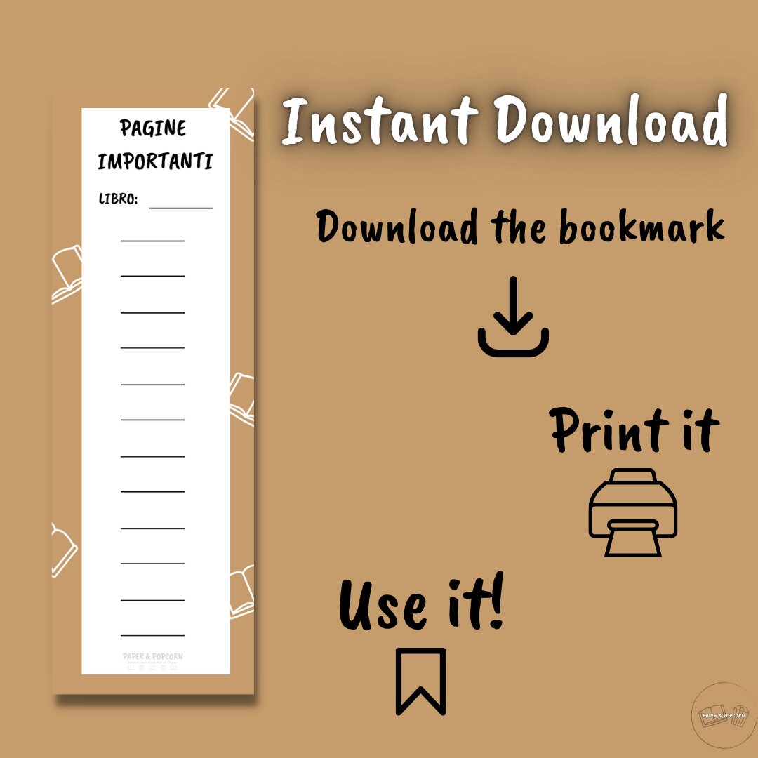 Bookmark, Bookmark, PDF, Instant Download, Printable Bookmark ...