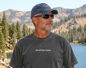 Papa Hunting Camp Comfort Colors Tee, Deer Hunter Papa Shirt