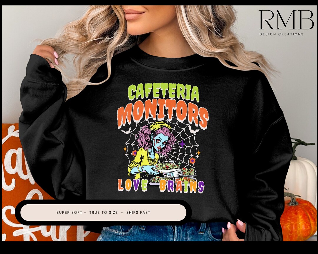 Halloween Lunch Lady Sweatshirt, Funny Cafeteria Monitor Shirt, School