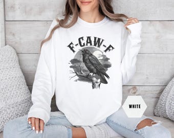 Funny F-Caw-F Crow Halloween T-Shirt, Bird Lover Gift