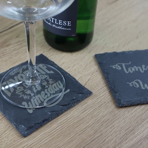 Slate coaster Engraved as desired