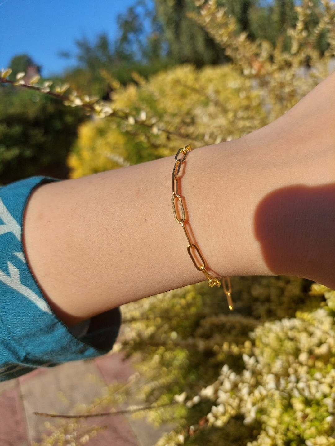Paperclip Chain Bracelet Gold and Silver for Any Occasion 