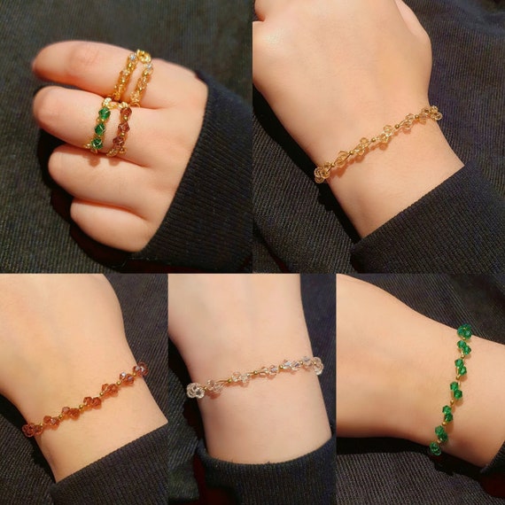 Amazon.com: BUAJIUBUA Simple Ring Bracelet Hand Chain for Women Girls Teens  Jewelry Pretty Dainty Style 1 : Clothing, Shoes & Jewelry