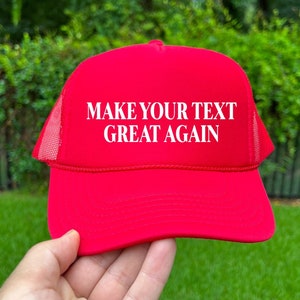 Make (Your Text) Great Again Custom Dad Hat, Create Your Own Cap, Personalized Hat, Custom Baseball Cap, Maga hat, Make America Great Again