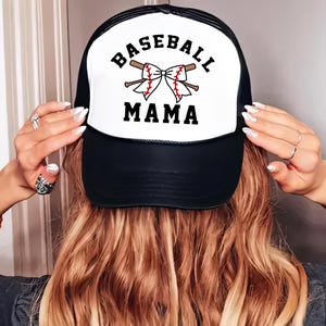 Baseball Mama Hat, Baseball Mama Trucker Hat, Baseball Cap Mama Hat, Baseball Mom Hat Women, Game Day Baseball Mom Hats, Baseball Gift-mama