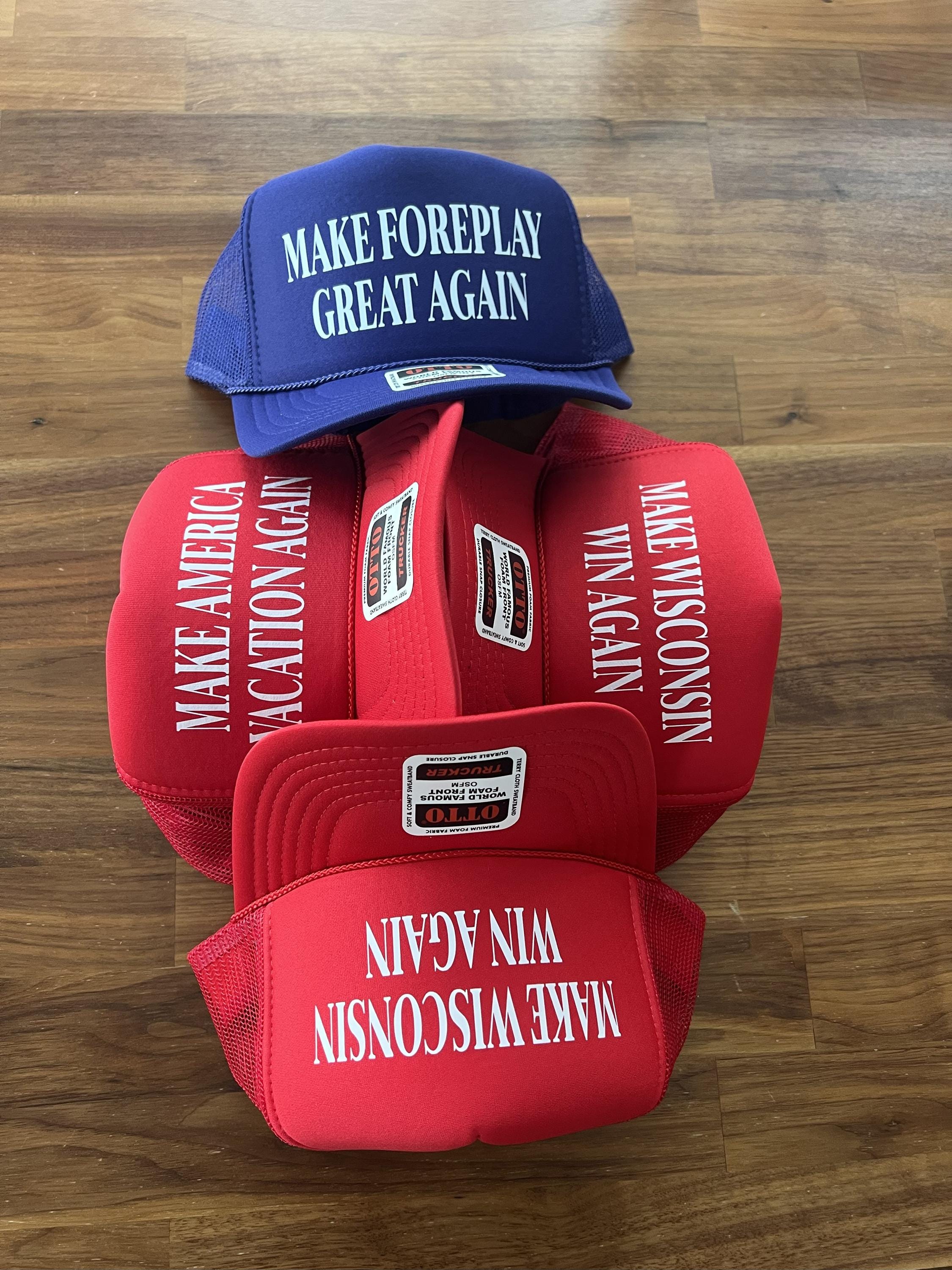 Make Your Text Great Again Custom Trucker Hat, Personalized Text ...
