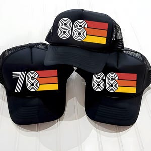 Gorra de cumpleaños personalizada, gorra retro de camionero, gorras para 30, 40, 50 y 60 años