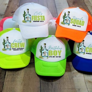 Mexico Birthday Hats, Vacation 40th Bday, Turning 40,  Funny Tequila Hat, Cabo Crew Custom Hat, Mexico Birthday Squad, Forty AF, Beach Bday