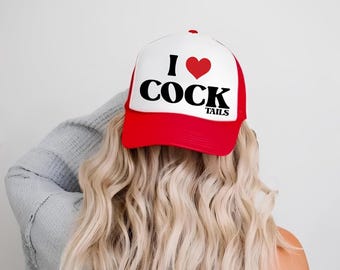 I Love Cocktails Trucker Hat, Bachelorette Party Custom Hats