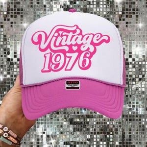 Gorra de camionero personalizada para el 50.º cumpleaños, gorra de béisbol vintage de 1976