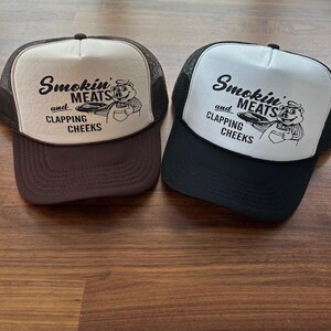 Smokin' Meats Trucker Hat, Funny BBQ Foam Hat Bild 5