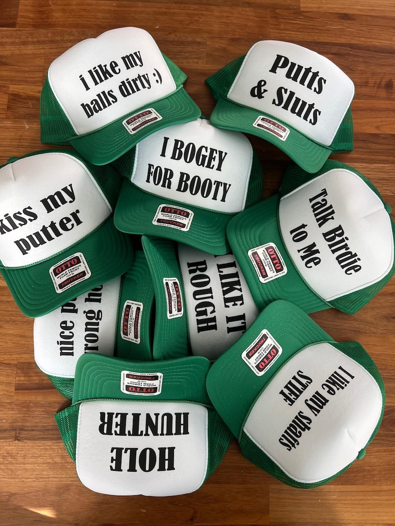 Golf Sayings Custom Trucker Hat, Golf Bachelorette Party Hats bild 3