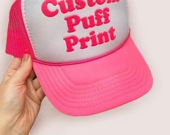 Custom 3D Puff Print Trucker Hat, Personalized Foam Baseball Cap
