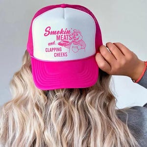 Smokin' Meats Trucker Hat, Funny BBQ Foam Hat Bild 10