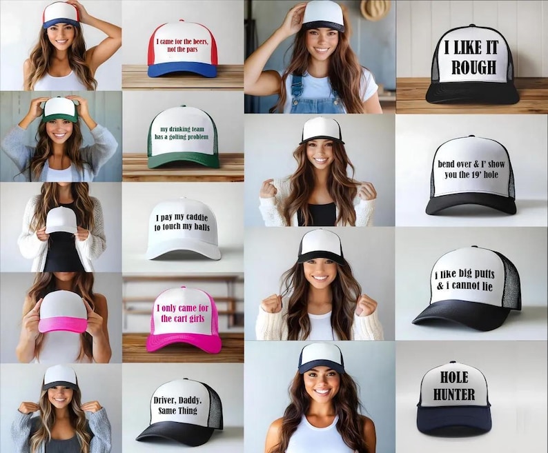 Golf Sayings Custom Trucker Hat, Golf Bachelorette Party Hats bild 7