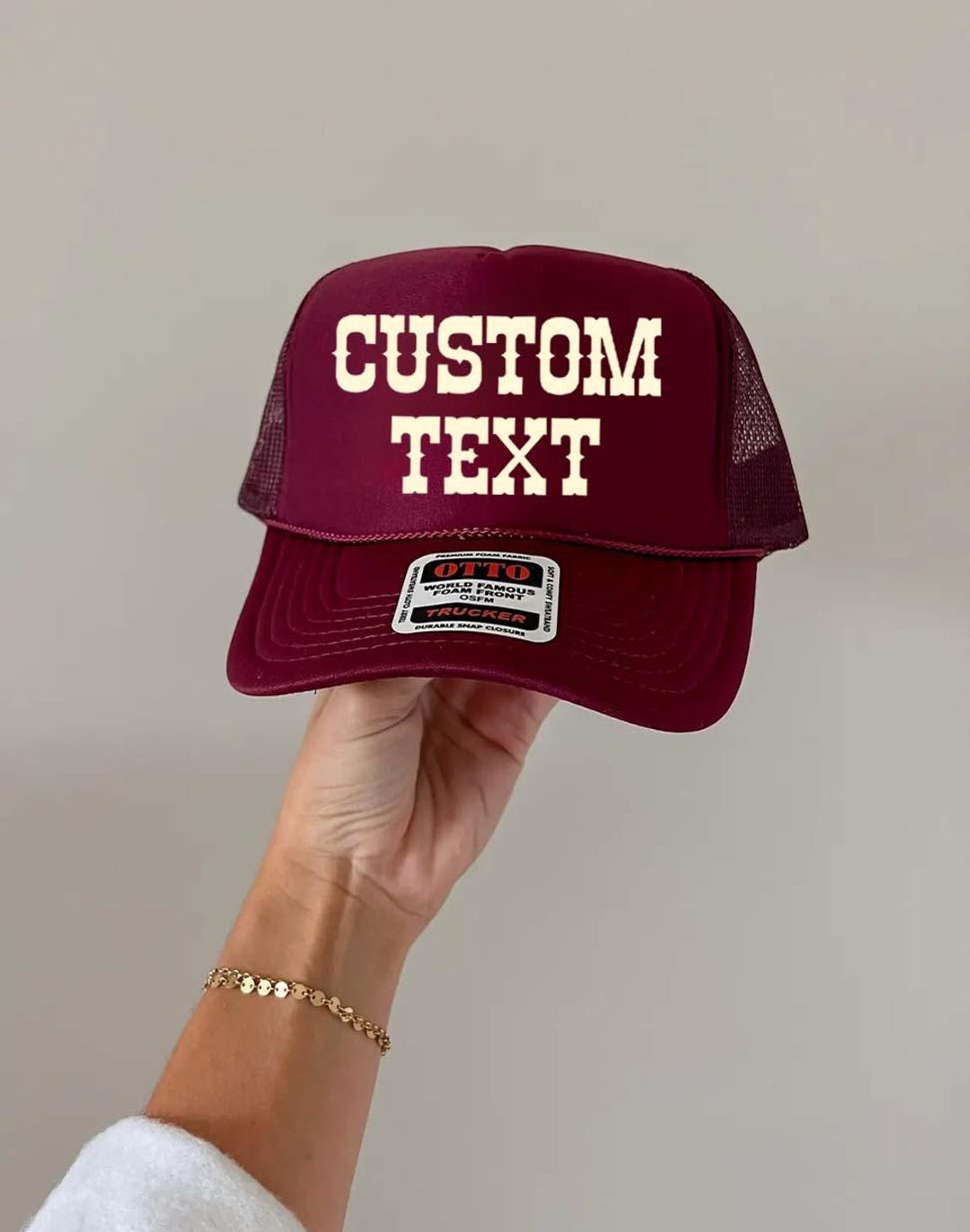 Custom Text Trucker Hat - Etsy