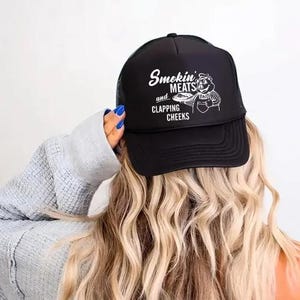 Smokin' Meats Trucker Hat, Funny BBQ Foam Hat Bild 3