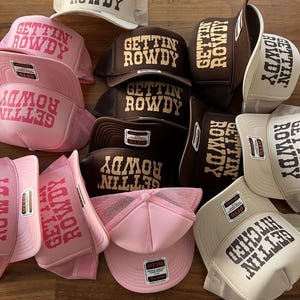 Gorra de camionero "Getting Rowdy", gorras personalizadas "Getting Hitched"