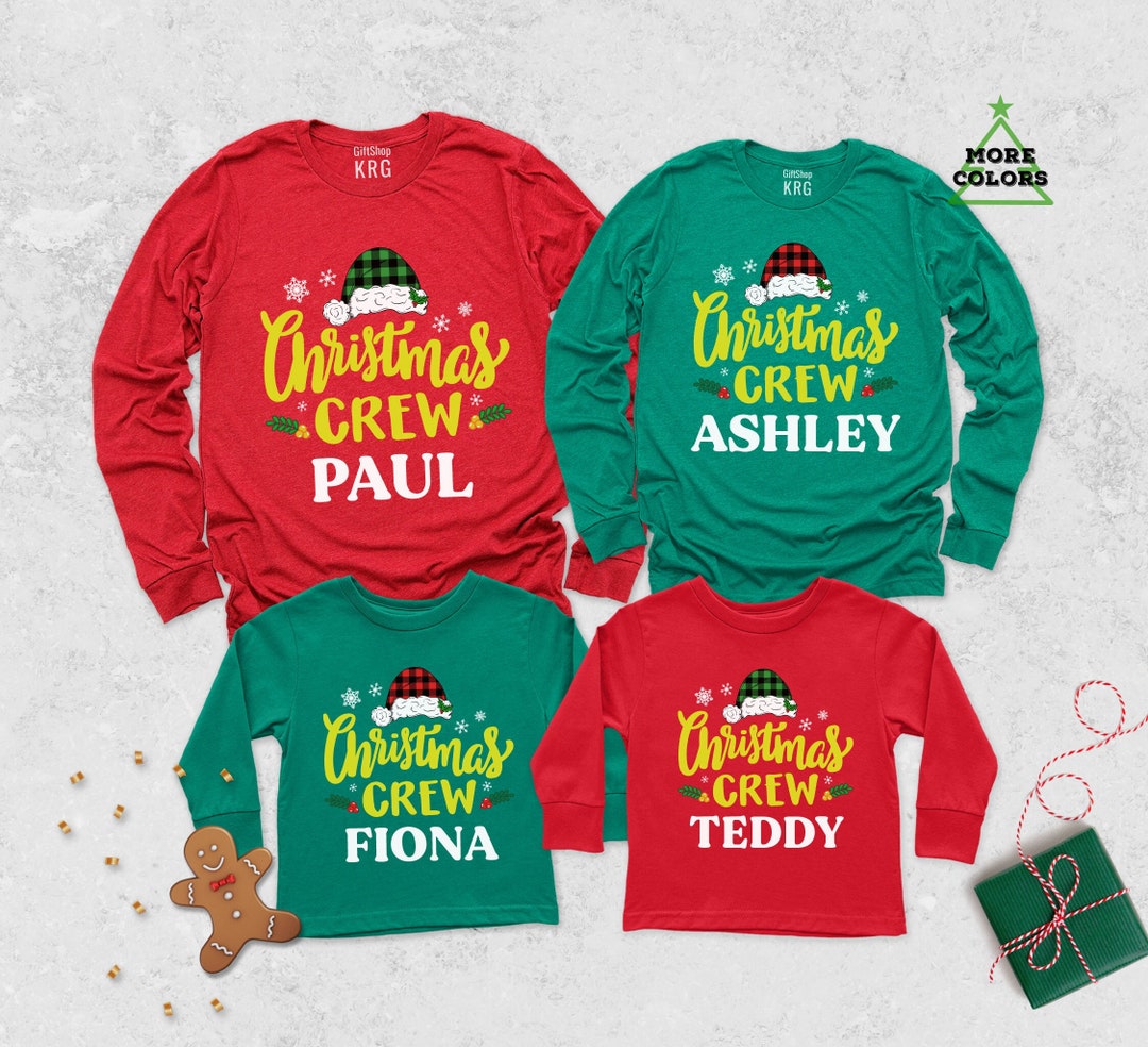 Custom Matching Family Christmas Crew Long Sleeve Custom Etsy