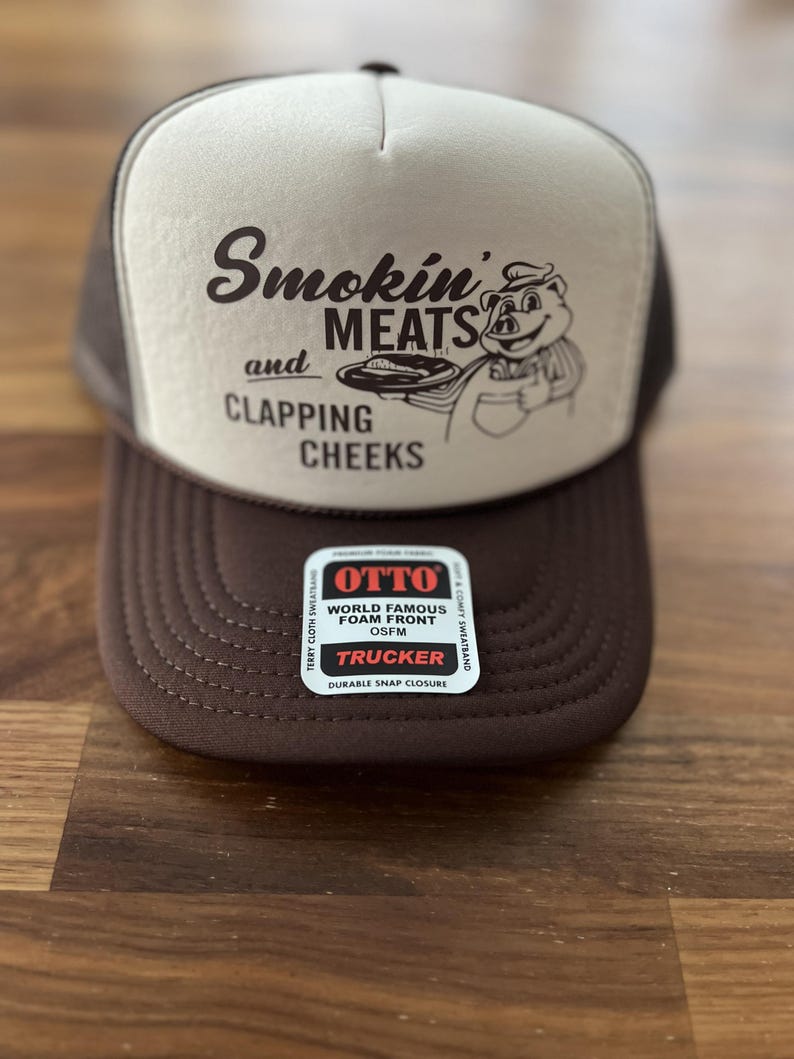Smokin' Meats Trucker Hat, Funny BBQ Foam Hat Bild 7