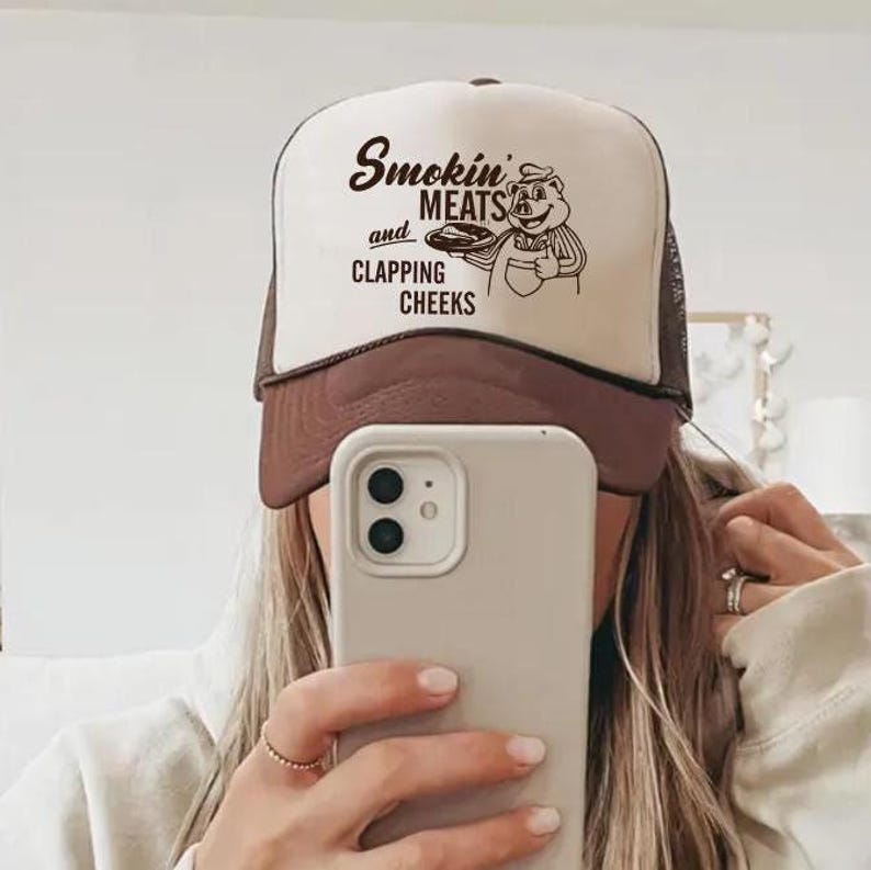 Smokin' Meats Trucker Hat, Funny BBQ Foam Hat Bild 1