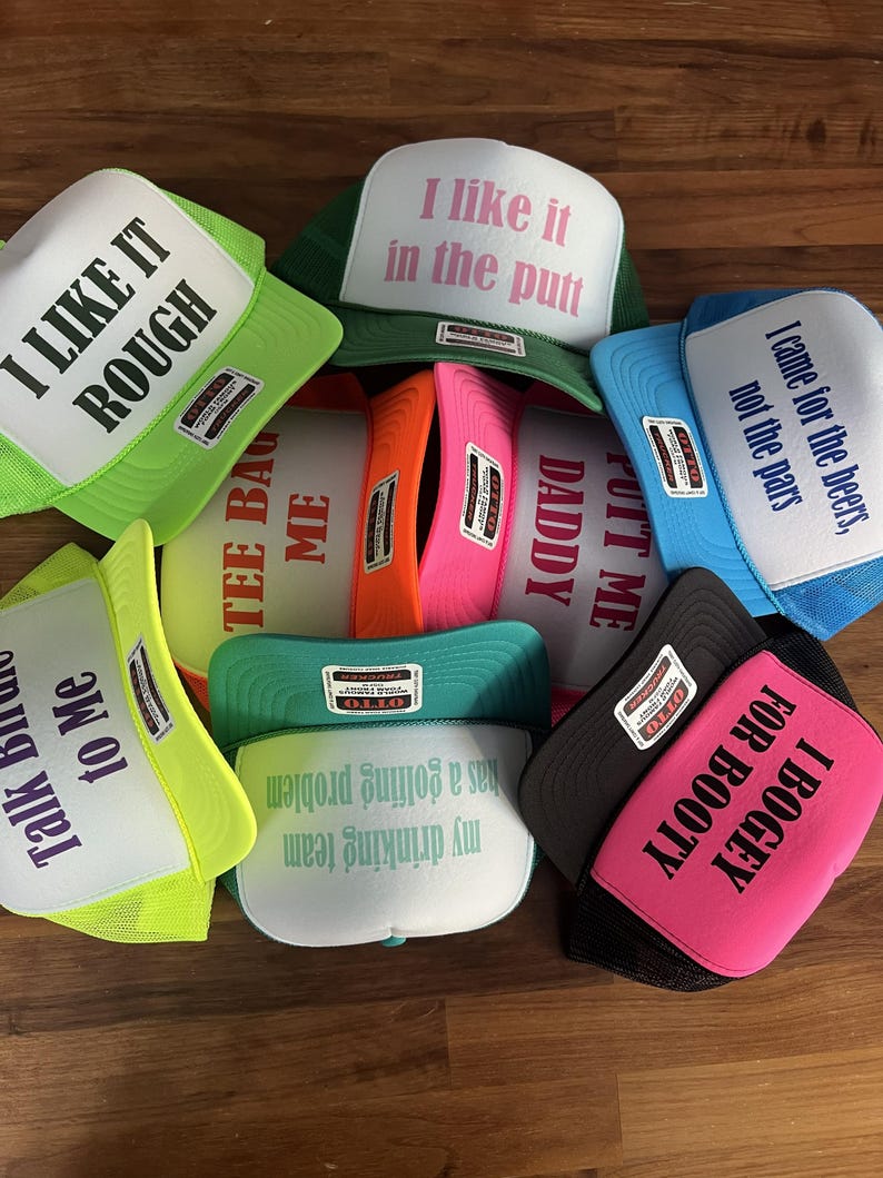 Golf Sayings Custom Trucker Hat, Golf Bachelorette Party Hats bild 2