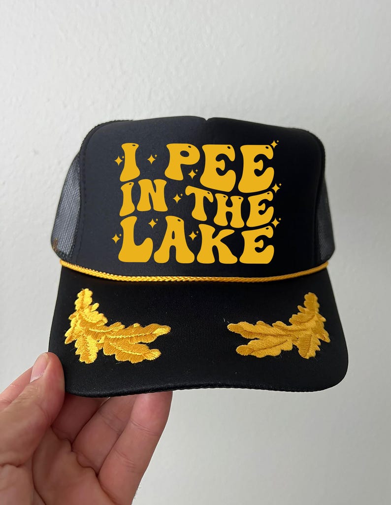 i pee in the lake trucker hat