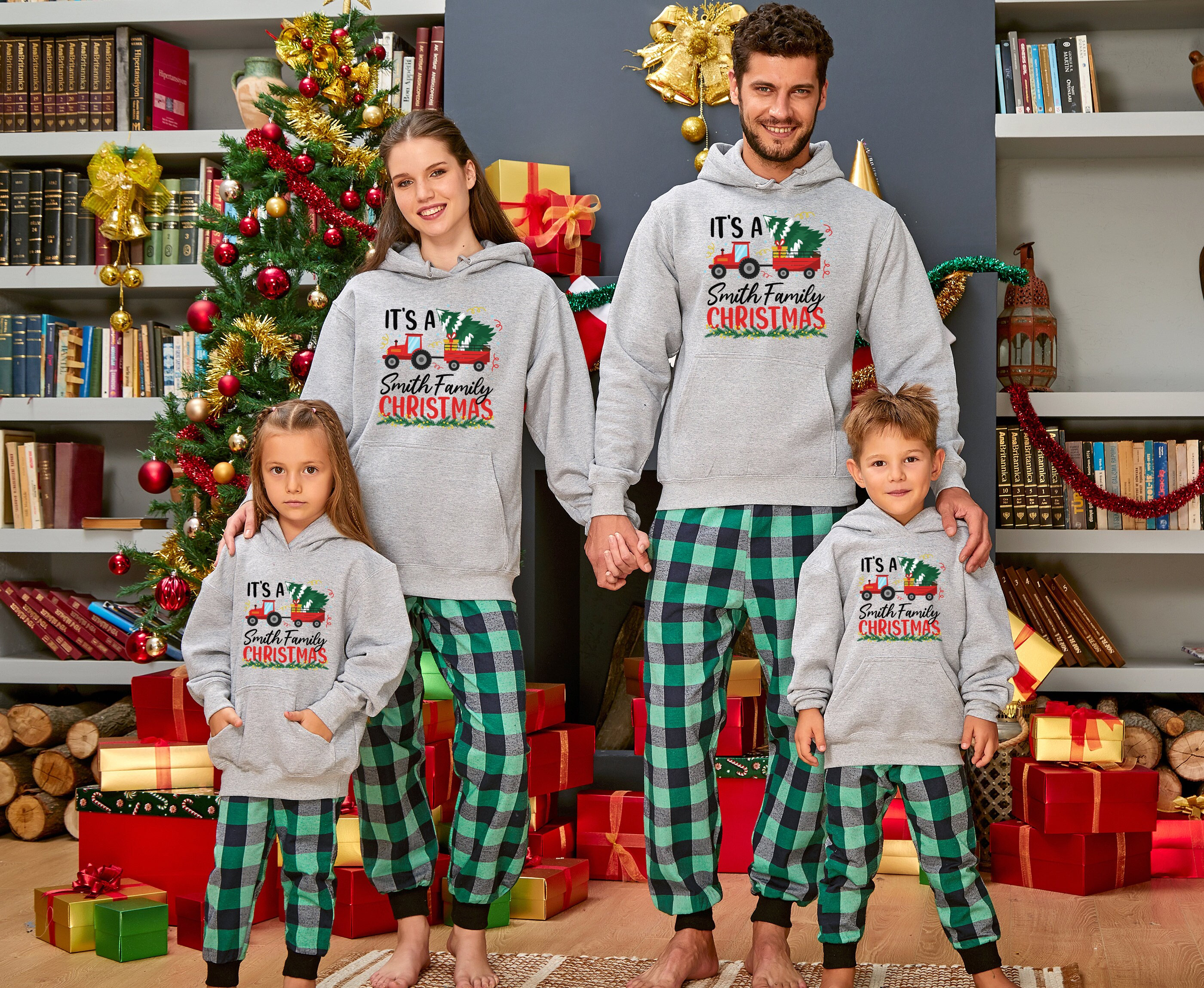 Custom Matching Farmer Family Christmas Hoodies It's A - Etsy