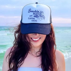 Smokin' Meats Trucker Hat, Funny BBQ Foam Hat Bild 9