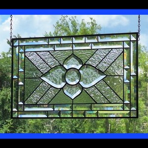 Clear Beveled Stained Glass Window Panel-made to Order 20.5x12.5 - Etsy