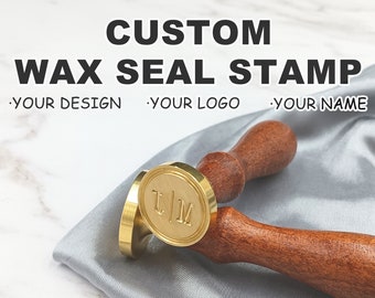 Custom Wax Seal Stamp, Custom Any Logo, Personalized Wax Seals, Custom logo wax seal stamp kit for wedding invitation, Wedding wax seal kit