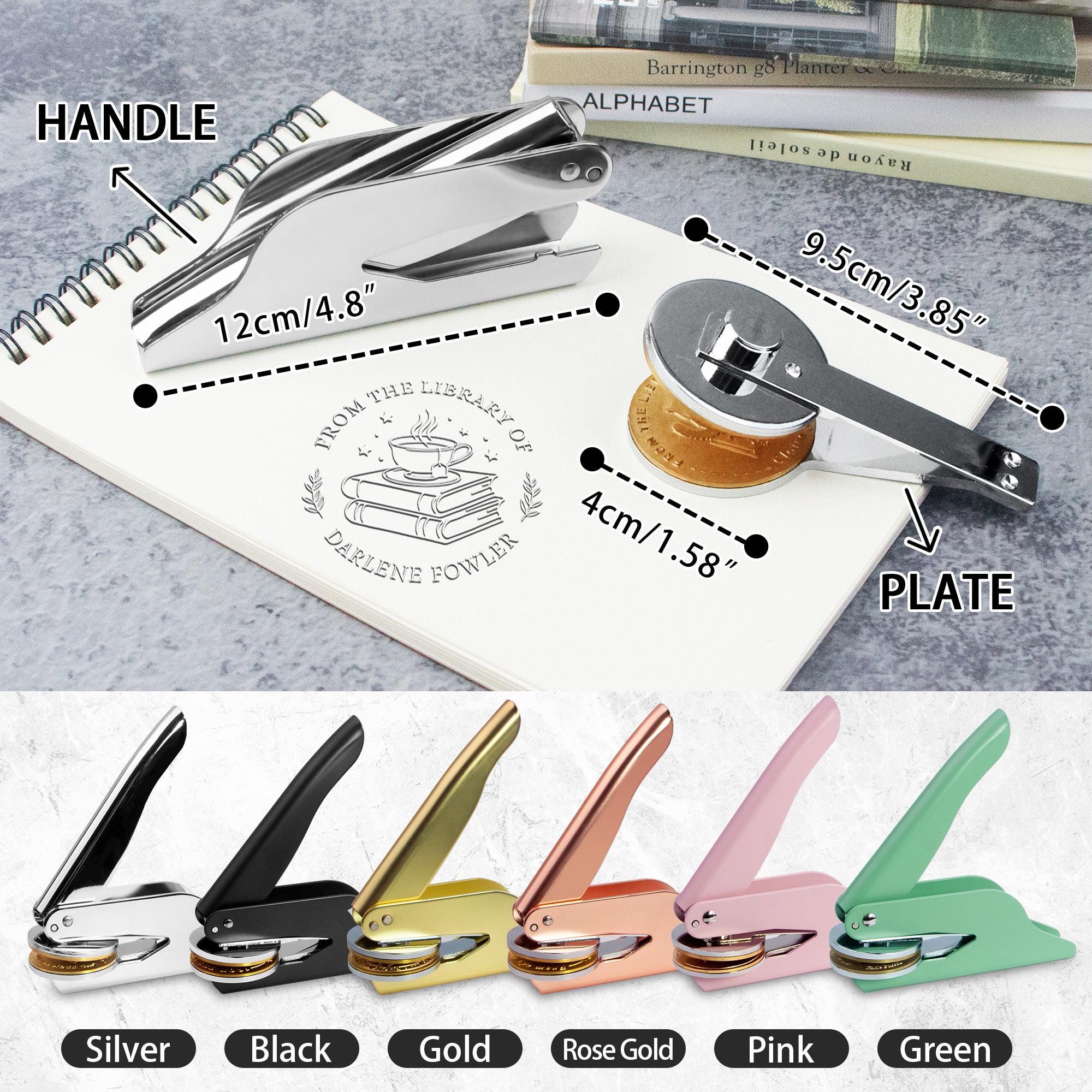 BOOK EMBOSSER Personalized, Custom Embosser, Custom From The Library Of Book Stamp, Book Lovers Gift, Library Embosser, Invitation Embosser