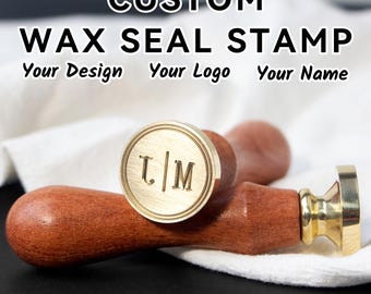 Custom Wax Stamp Kit for Wedding Invitation | Custom Any Logo | Personalized Wax Seal Stamp | Wedding Wax Seal Kit