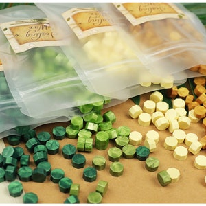 Siegelwachsperlen, 39 Colors Collection, Wachs-Siegelperlen 100 Stück / Packung, Wachsperlen für Umschlag, Hochzeitseinladung