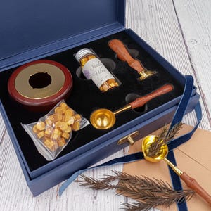 Tampon de cire personnalisé, design personnalisé, kit de sceau de cire pour faire-part de mariage, cachet de cire de mariage, kit de tampon de sceau de cire