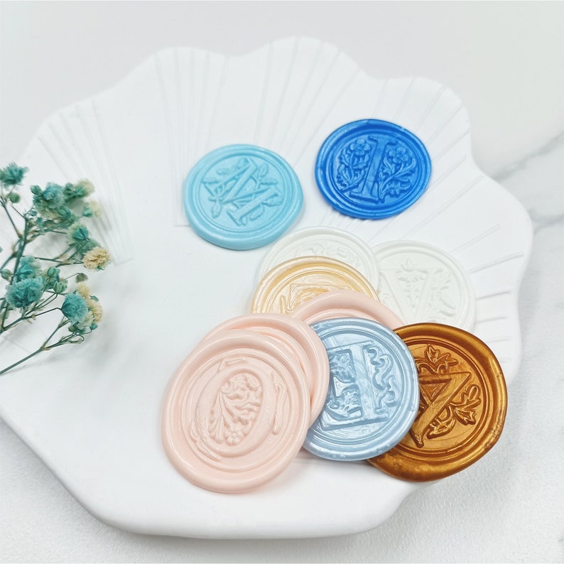 Coustom Self Adhesive Wax Seal, Letter Wax Seal Stickers, Wedding Invitations, Personalised Sealing Wax Sticker image 1